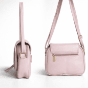 Blush Pink Stylish Sling Bag for Women – Trendy Crossbody Handbag with Tassel & Gold Detail - Image 2