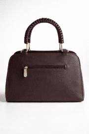 Elegant Quilted Brown Shoulder Handbag with Cute Teddy Charm – Stylish Women’s Crossbody Purse - Image 2