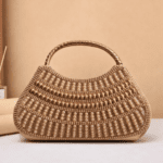 Women's Vintage Style Gold Beaded Party Bag - Ethnic Wedding Potli-Style Handbag - Antique Gold Evening Bag