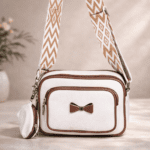 Stylish Bow Design Multi-Pocket Crossbody Sling Bag