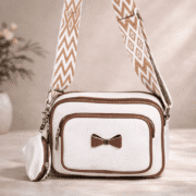 Stylish Bow Design Multi-Pocket Crossbody Sling Bag
