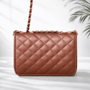 Elegant Quilted Pink Chain Sling Bag for Women (Stylish Crossbody Shoulder Handbag) - Image 2