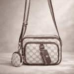 Classic Monogram Print Multi-Pocket Crossbody Bag