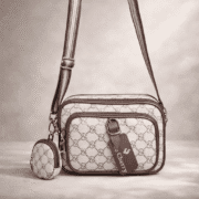 Classic Monogram Print Multi-Pocket Crossbody Bag