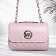 Classic White Quilted Chain Sling Bag for Women (Elegant Crossbody Shoulder Handbag)