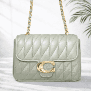 Luxury Quilted Green Chain Sling Bag for Women (Elegant Crossbody Shoulder Handbag)