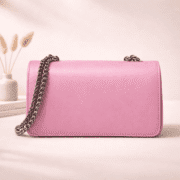 Elegant Baby Pink Chain Sling Bag for Women - Image 2