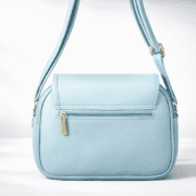 Sky Blue Stylish Sling Bag for Women – Trendy Crossbody Handbag with Tassel & Gold Chain Detail - Image 2