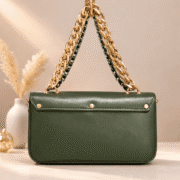 Elegant Olive Green Chain Sling Bag for Women - Image 2