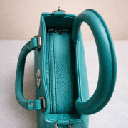 Elegant Teal Green Top Handle Crossbody Handbag - Image 2